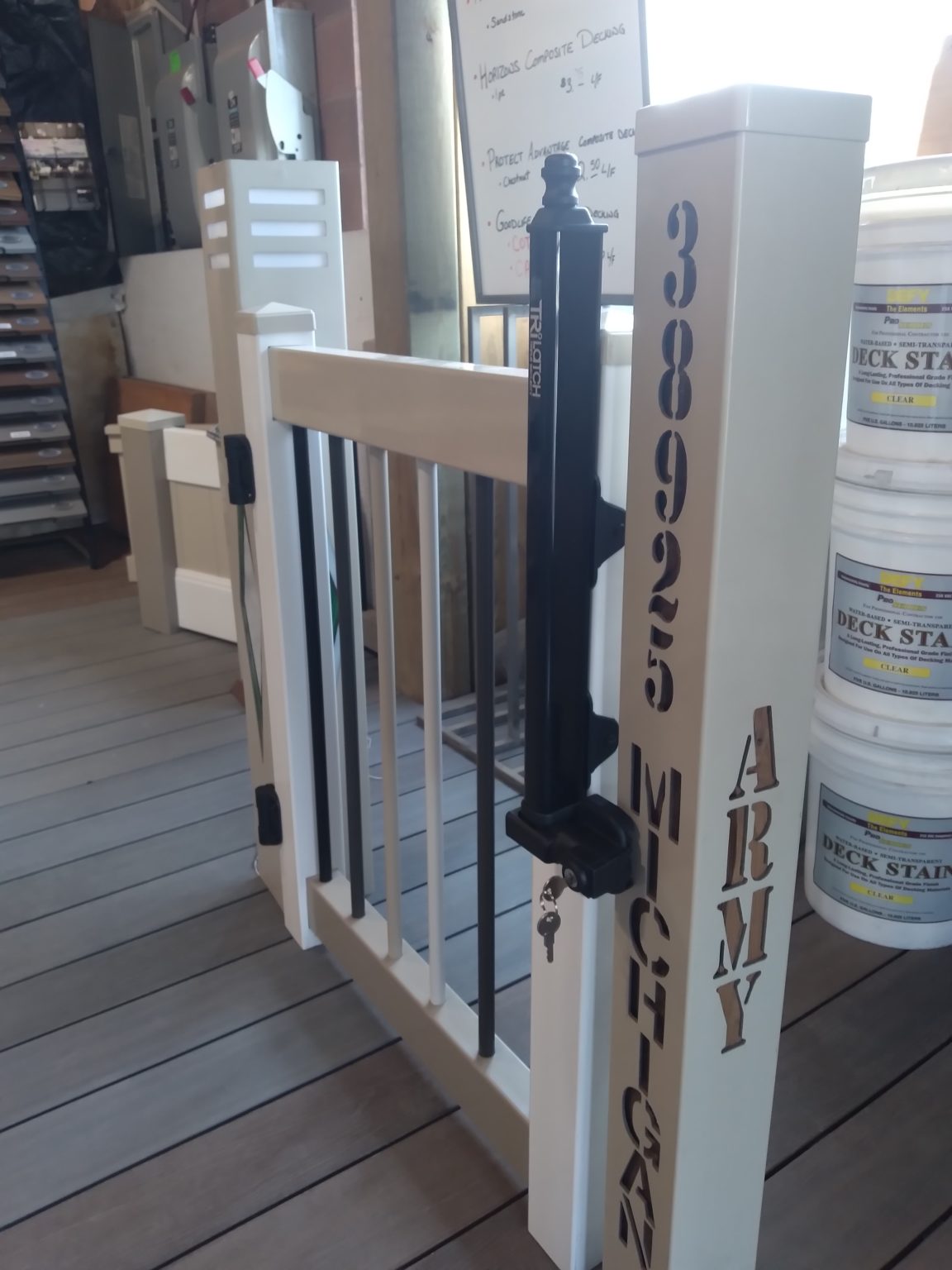 Vinyl Deck Gate Kit 3 Colors Round or Square The Deck Barn