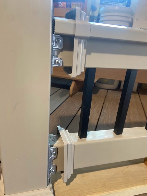 Vinyl T Rail Kits with SQUARE Aluminum Balusters (36" and 42" Heights)