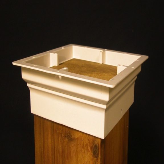 Base, converts 6x6 wood to full 6-1/2 in opening