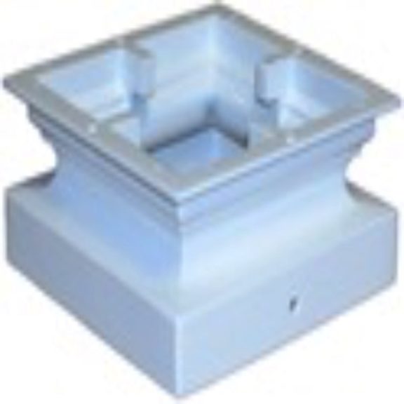 Base, converts 6x6 wood to 6-1/2 in" opening, White