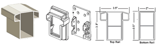 Vinyl Rail Kits with Square 1 1/2" x 1 1/2"  Vinyl Balusters (36" and 42" Heights) - Image 9