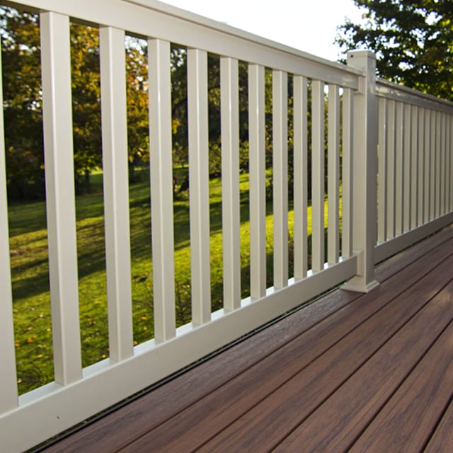 Vinyl Rail Kits with Square Vinyl Balusters (36" and 42" Heights) - The