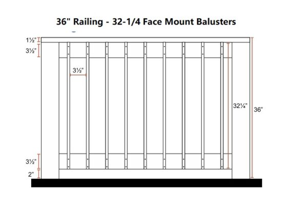 Flat Bar Aluminum Baluster Face Mount (Black only) - Image 7
