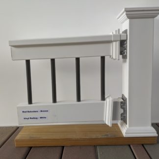 Traditional (T) Vinyl Rail Kits With ROUND Aluminum Balusters 36"Height