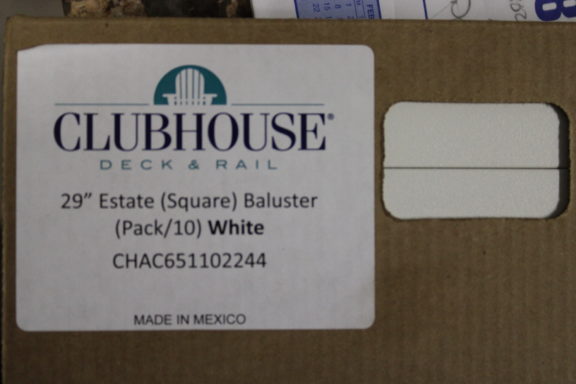 29" Estate (Square) Baluster 10 pack Textured White *Winter Sale* - Image 2