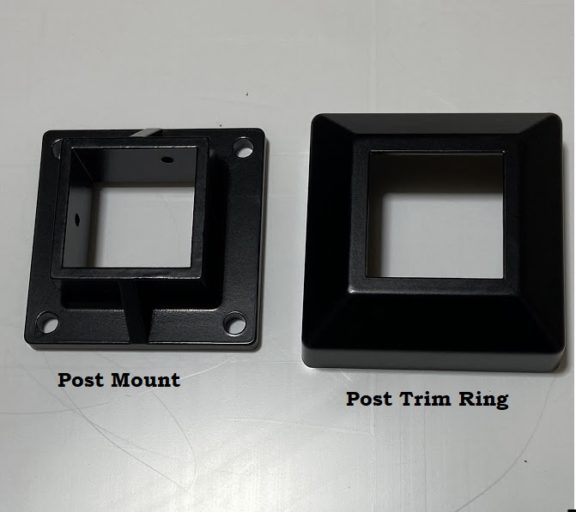 Aluminum Surface Mount Deck Rail Post Kit 2-1/2" x 2-1/2" - Image 3