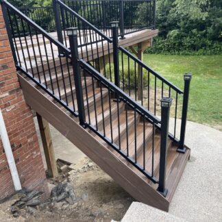 Aluminum Stair Rail Kits; 4', 6', and 94'' Textured Matte Black