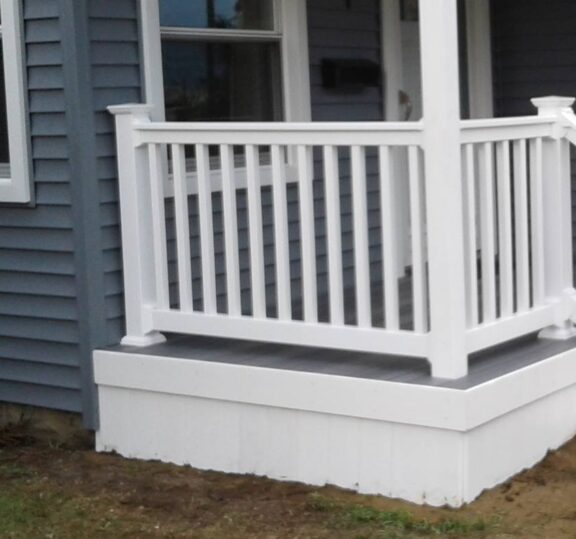 Vinyl Rail Kits with Square 1 1/2" x 1 1/2"  Vinyl Balusters (36" and 42" Heights)