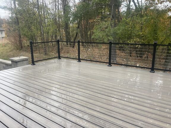 1 3/4 x 1 3/4 SQ MATTE FINISH RAIL ONLY WITH BRACKETS - Image 2
