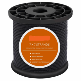 Black Stainless Steel Cable 1/8