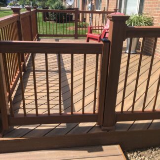WoodGrain Vinyl Deck Gate
